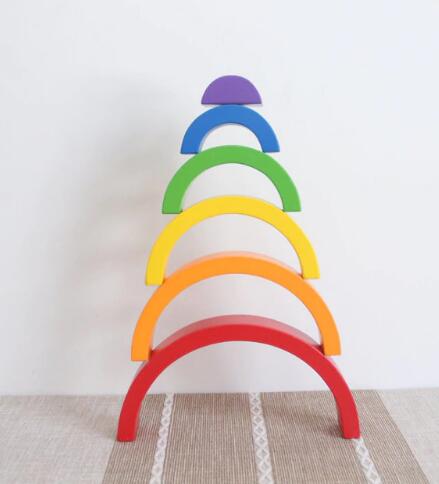 Rainbow Arch Bridge Puzzle & Building Blocks – Early Childhood Educational Toy