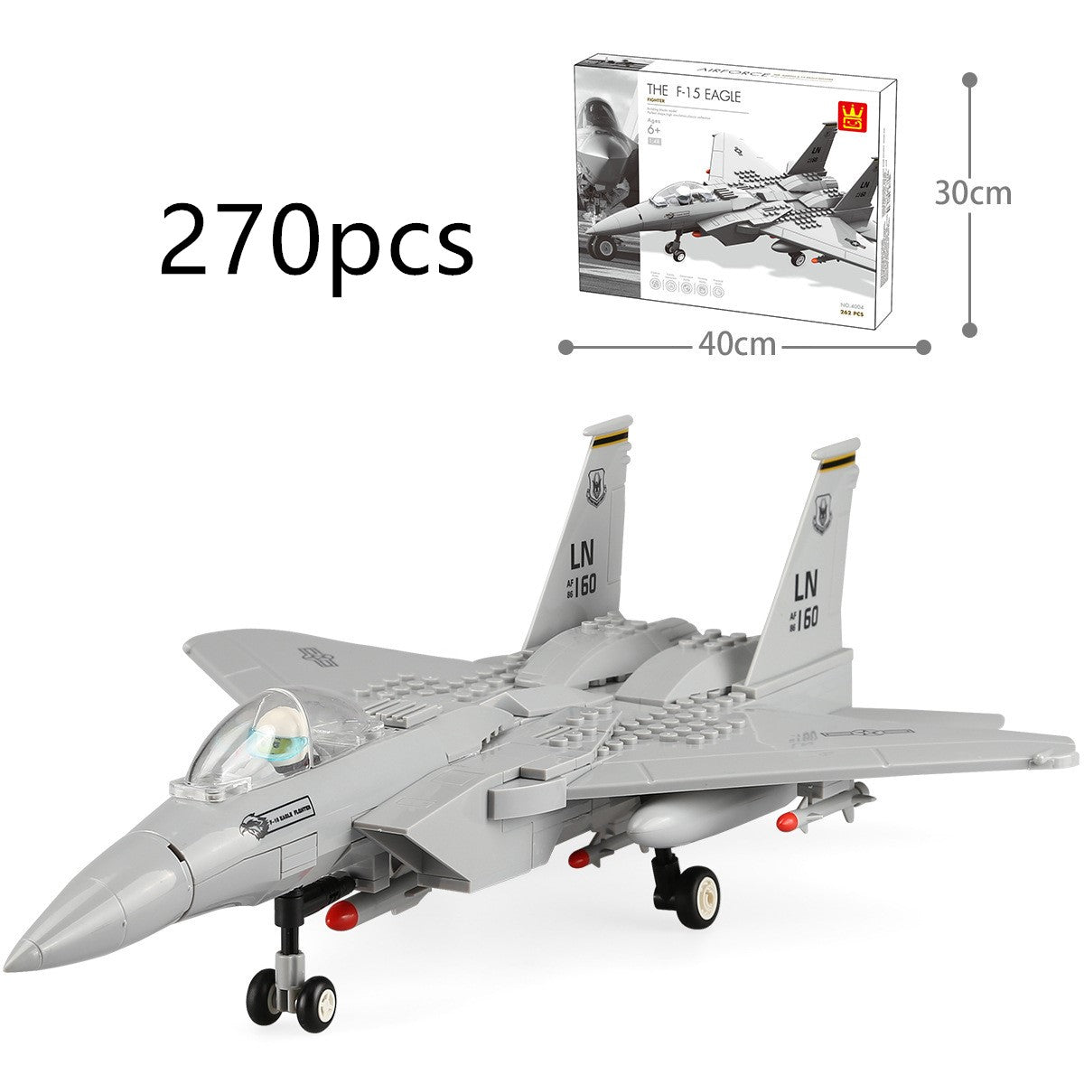 Fighter Jet Building Blocks – J-15, WZ-10, J-20, F-15 Airplane & Helicopter Aircrafts Model Kit