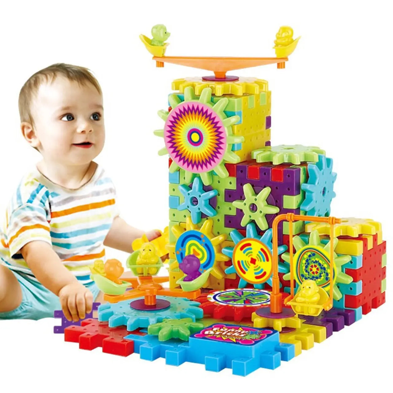 Electric Gears 3D Model Building Kits Plastic Brick Blocks Educational Toys for Kids - Greater Toys