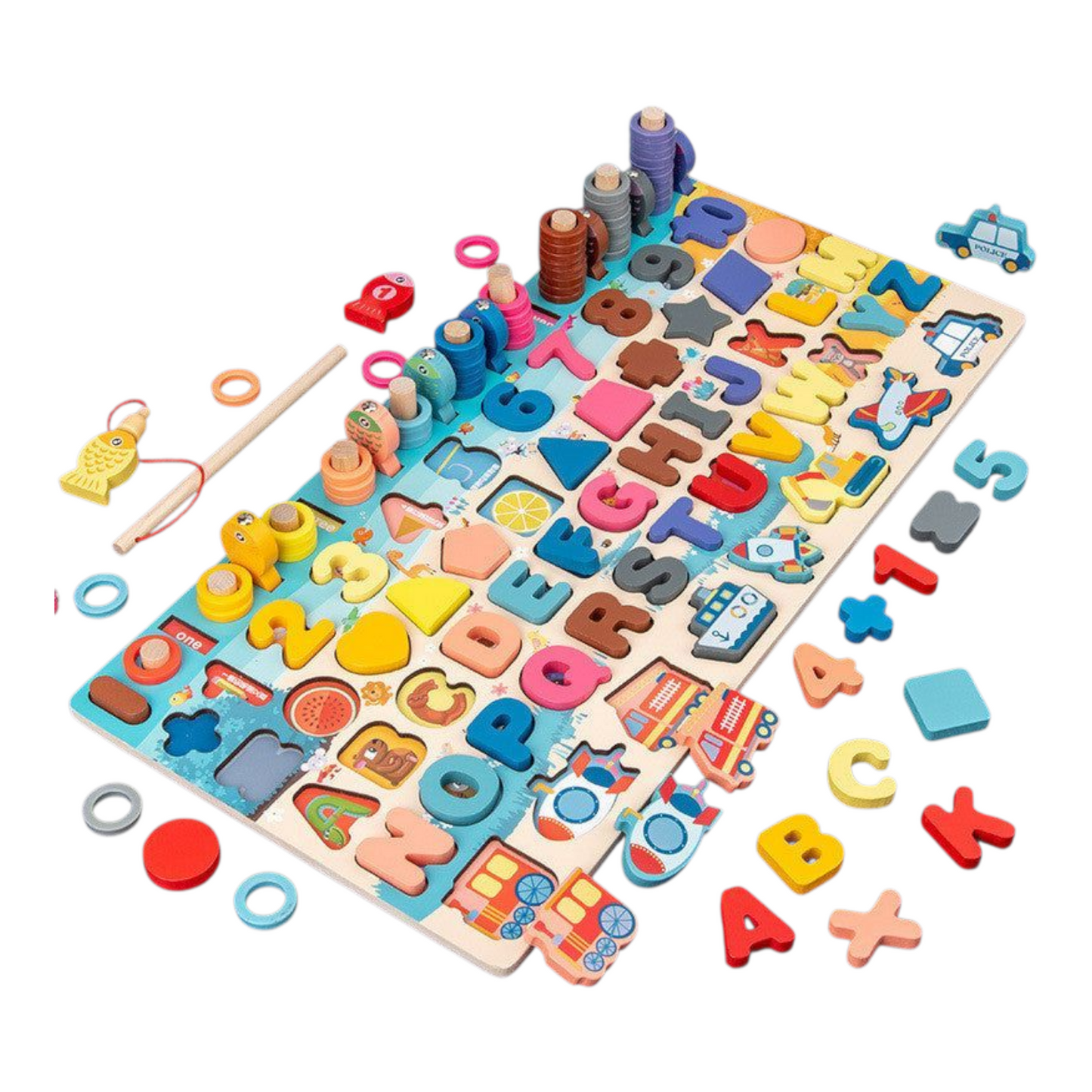 Shape & Number Matching Fishing Game Puzzle 3D Magnetic Toy Montessori Learning Greater Toys Store