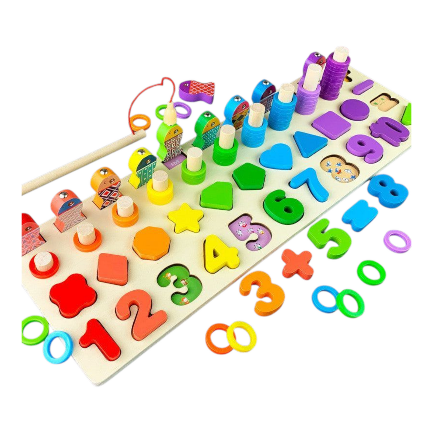 Shape & Number Matching Fishing Game Puzzle 3D Magnetic Toy Montessori Learning Greater Toys Store