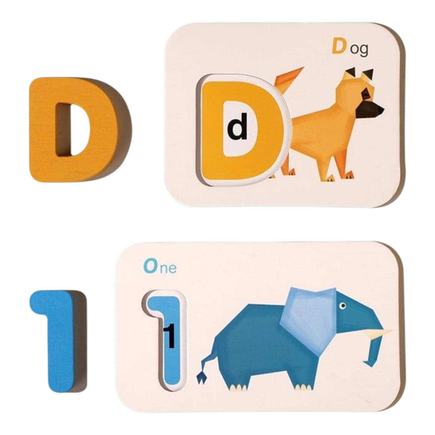 Wooden Alphabet & Animal Matching Flash Cards – Baby Memory & Learning Toy