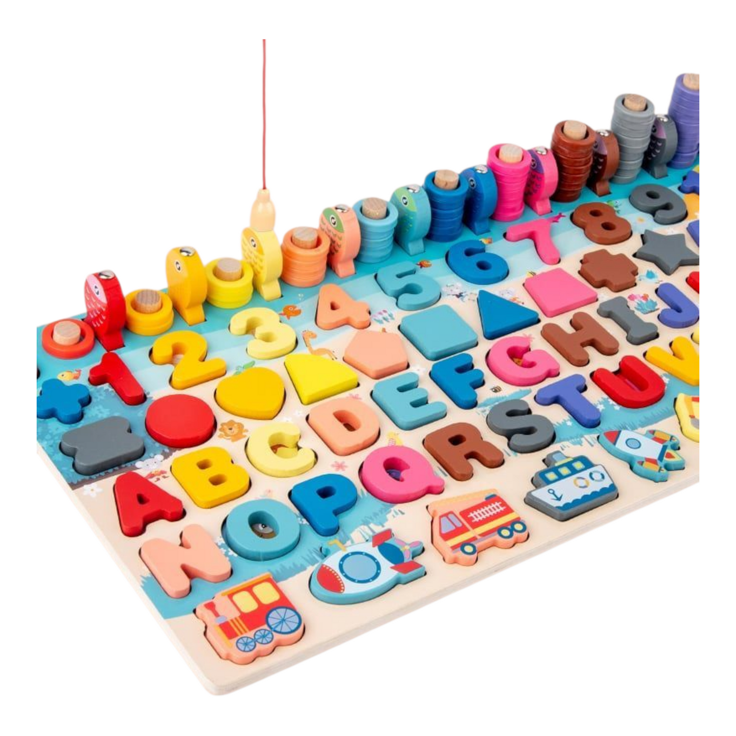 Shape & Number Matching Fishing Game Puzzle 3D Magnetic Toy Montessori Learning Greater Toys Store