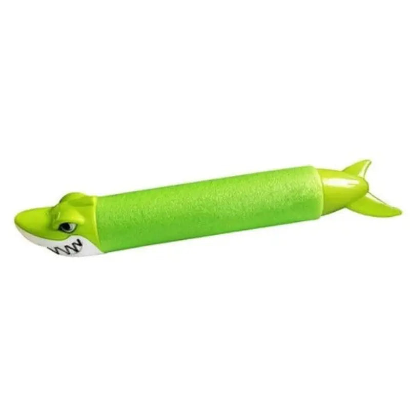 33cm Water Blaster Toy designed as a green shark, perfect for summer outdoor pool and backyard water play.