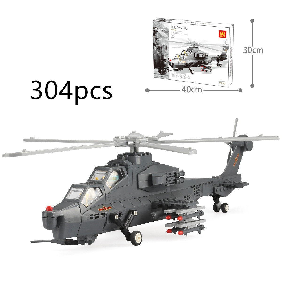 Fighter Jet Building Blocks – J-15, WZ-10, J-20, F-15 Airplane & Helicopter Aircrafts Model Kit