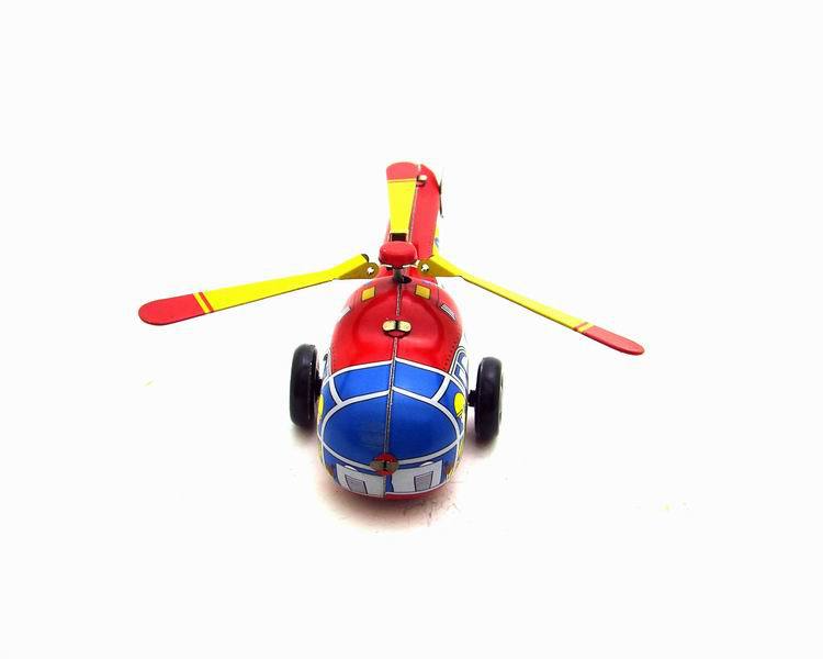 Rescue S-54 Wind-Up Tin Helicopter – Mini Retro Small Toy