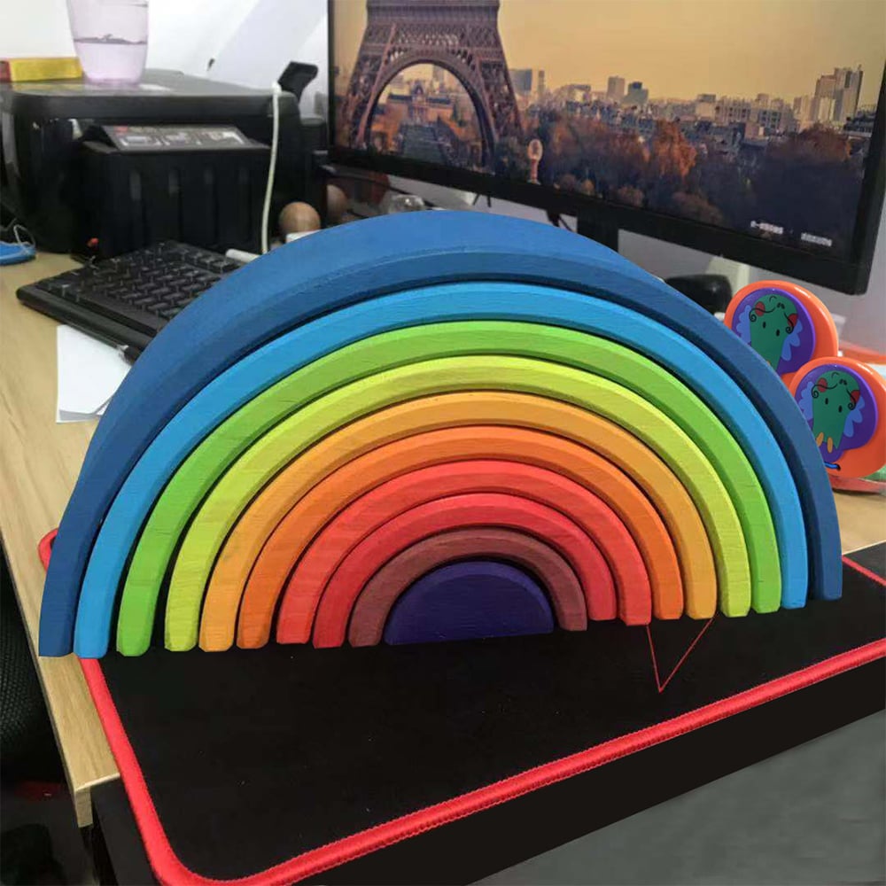 Rainbow Arch Bridge Puzzle & Building Blocks – Early Childhood Educational Toy