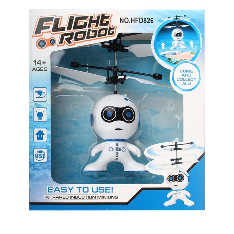 Rechargeable Electric Flying Robot Drone – Infrared Sensing, Mini Luminous Toy