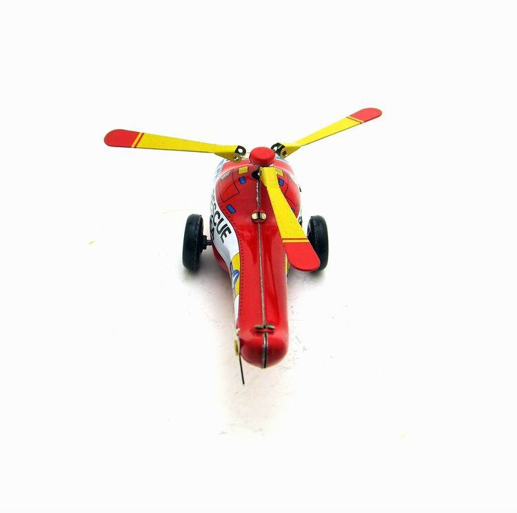 Rescue S-54 Wind-Up Tin Helicopter – Mini Retro Small Toy