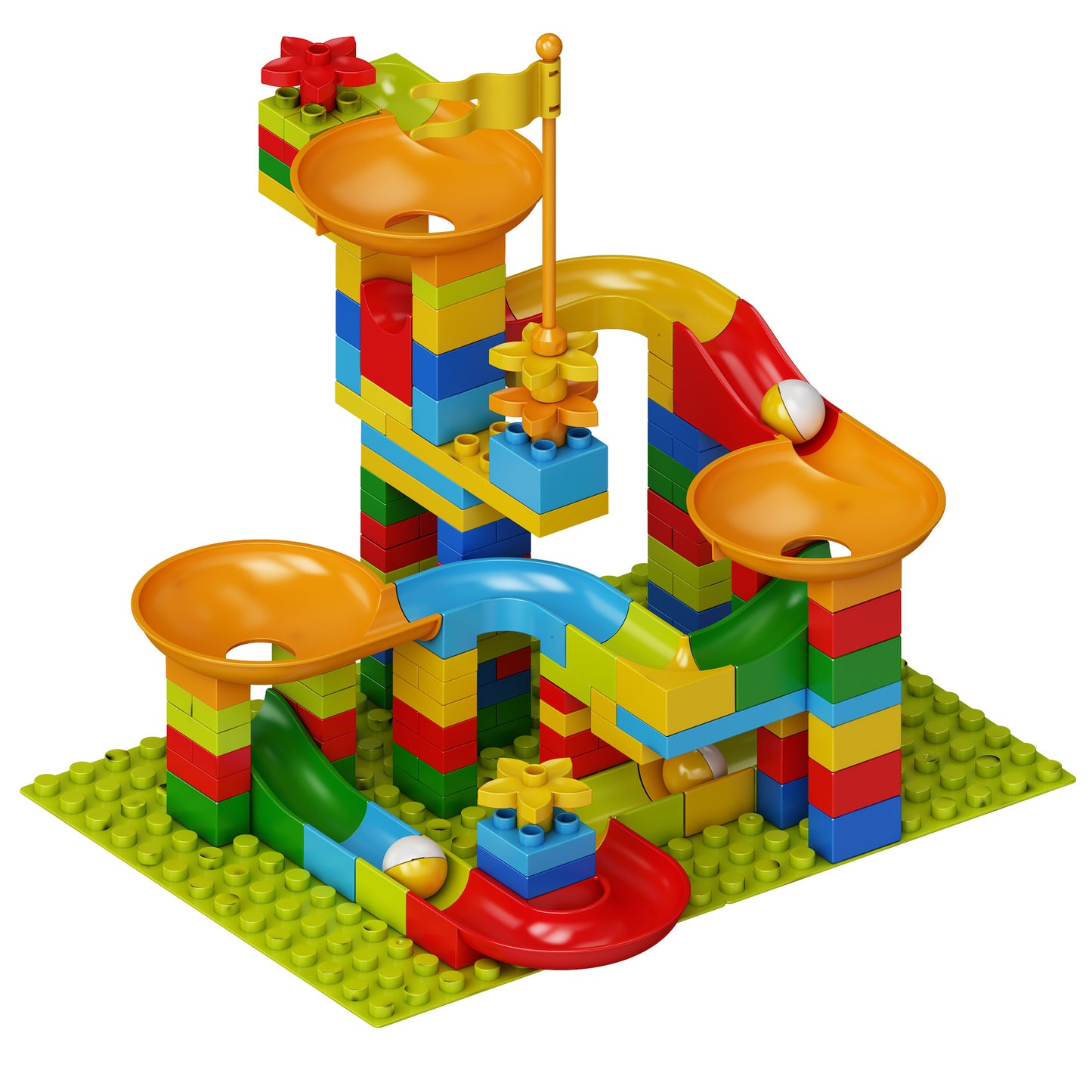 Children's Slide Blocks Are Compatible With Plastic Assembly - Greater Toys