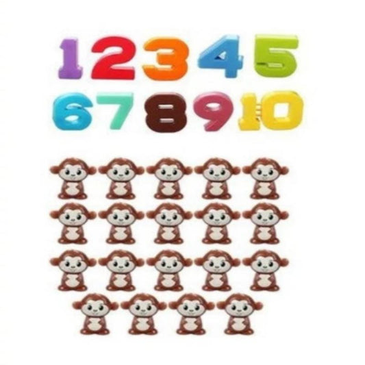 Colorful numbers 1 to 10 with monkey figures on a white background—Greater Toys Store