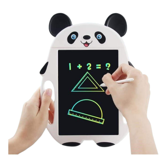 Panda-shaped electronic drawing board with a digital display, held by two hands—Greater Toys Store