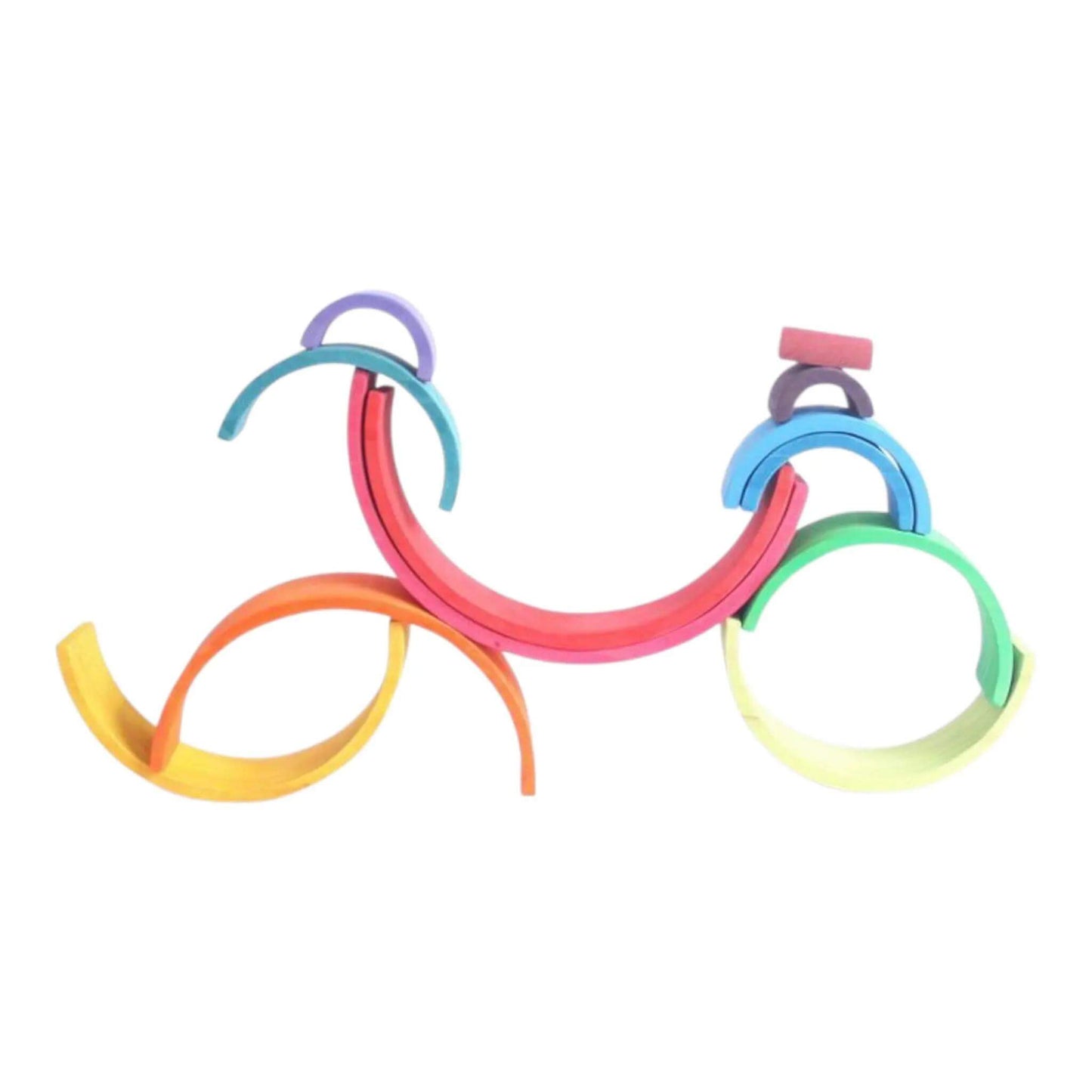 Colorful rainbow toy on a white background—Greater Toys Store
