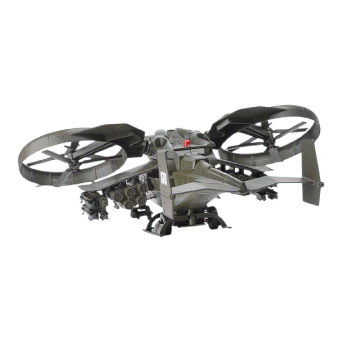 Green fighter aircraft with propellers on a white background - Greater Toys Store