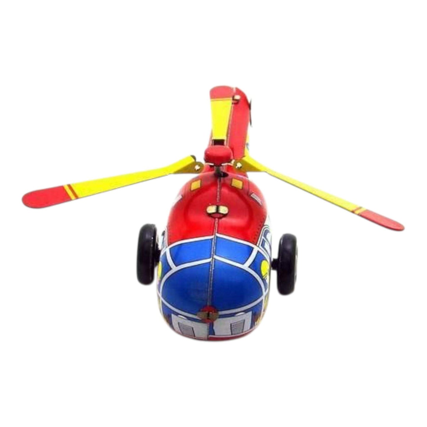Colorful tin toy helicopter on a white background - Greater Toys Store