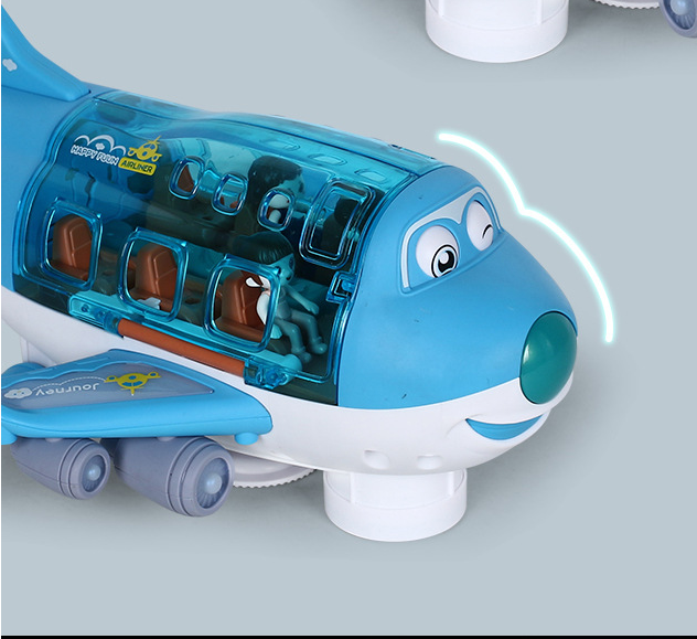 360° Rotating Light-Up Electronic Airplane Toy for Kids Ages 3+ with Sound Effects