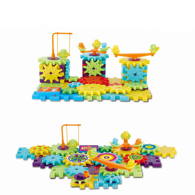 Electric Gears STEM Building Set 3D Brick Blocks Toy for Kids Learning Greater Toys Store