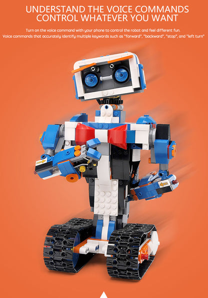 Interactive STEM Programmable Remote Control Robot Building Blocks Learning Kit