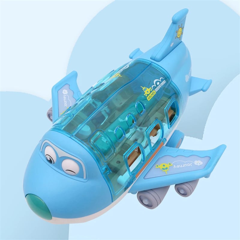 360° Rotating Light-Up Electronic Airplane Toy for Kids Ages 3+ with Sound Effects