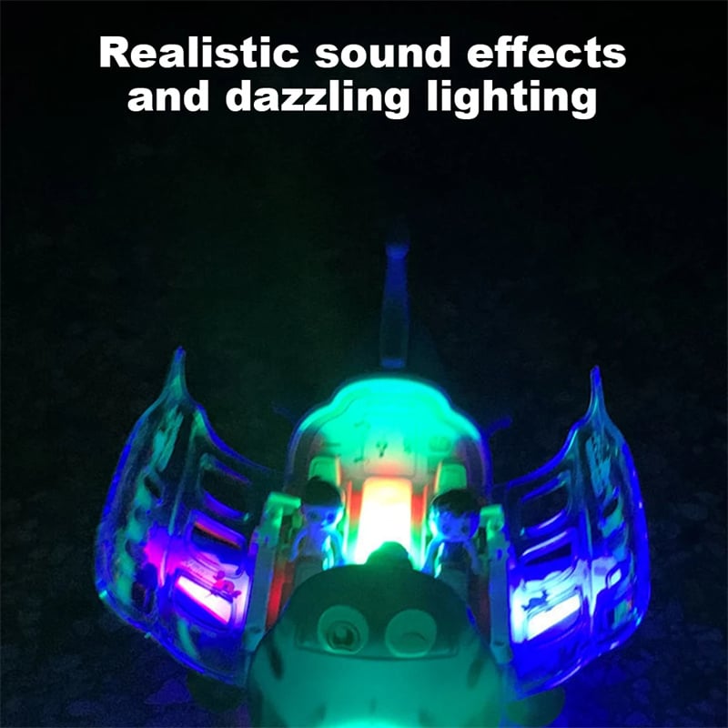 360° Rotating Light-Up Electronic Airplane Toy for Kids Ages 3+ with Sound Effects