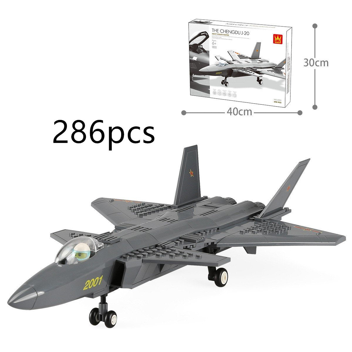 Fighter Jet Building Blocks – J-15, WZ-10, J-20, F-15 Airplane & Helicopter Aircrafts Model Kit