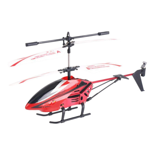 Red and black toy helicopter on a white background - Greater Toys Store