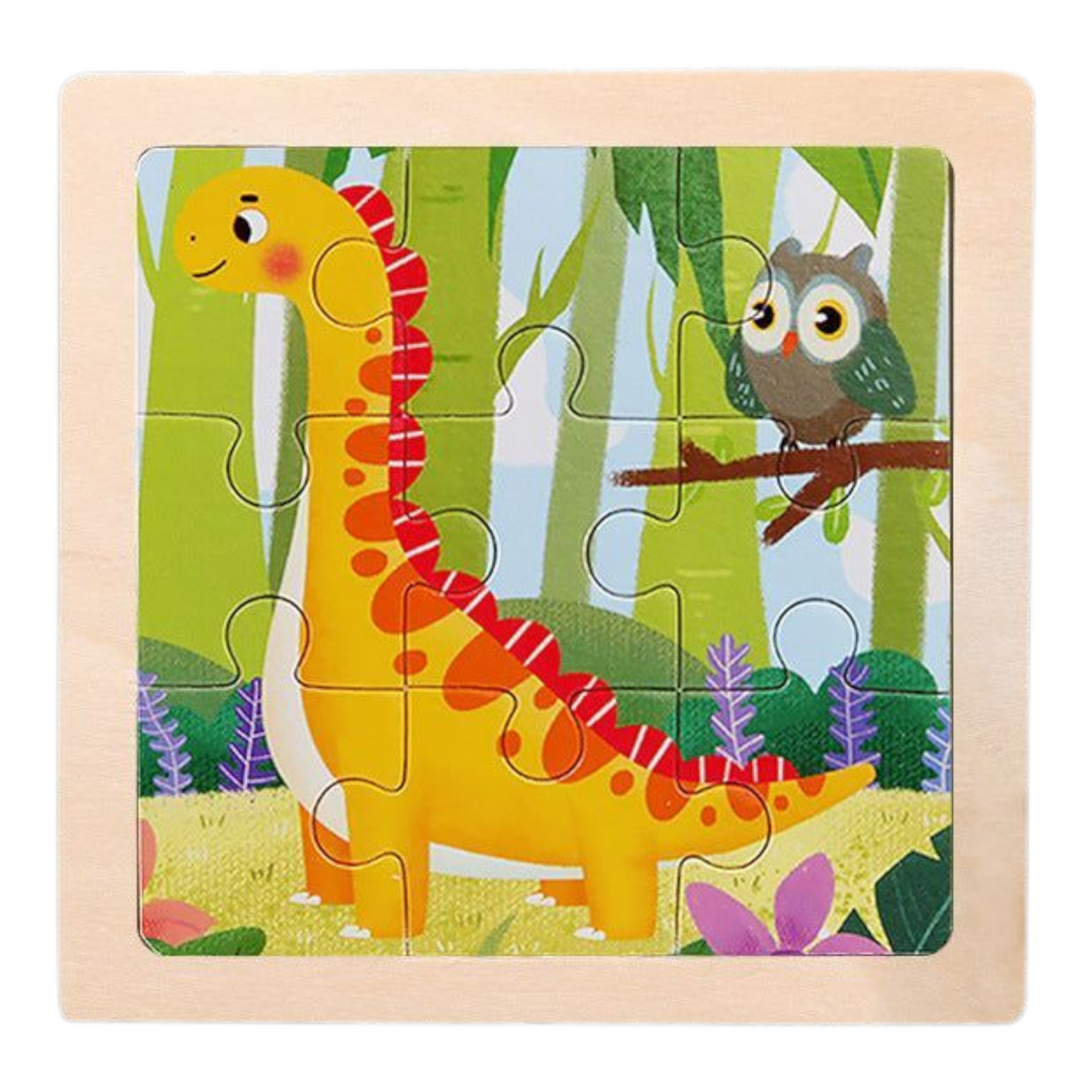 3D Wooden Animal Vehicle Puzzle – 9-Piece Educational Toy for Toddlers Little Kids Greater Toys Store