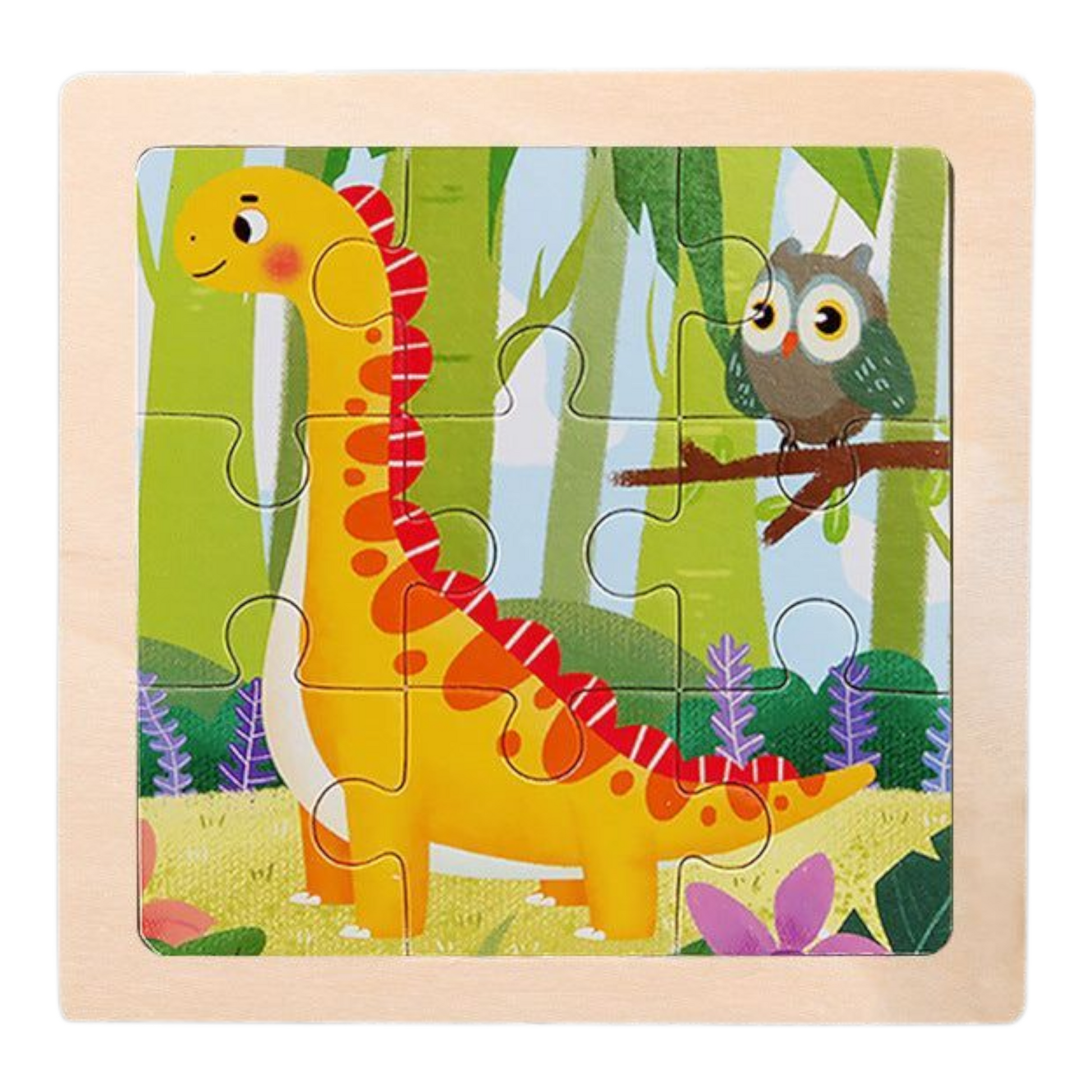 3D Wooden Animal Vehicle Puzzle – 9-Piece Educational Toy for Toddlers Little Kids Greater Toys Store