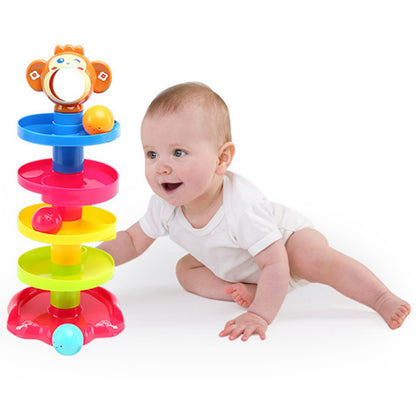 Stack, Drop & Roll Ball Tower – Educational Developmental Toy for Babies & Toddlers