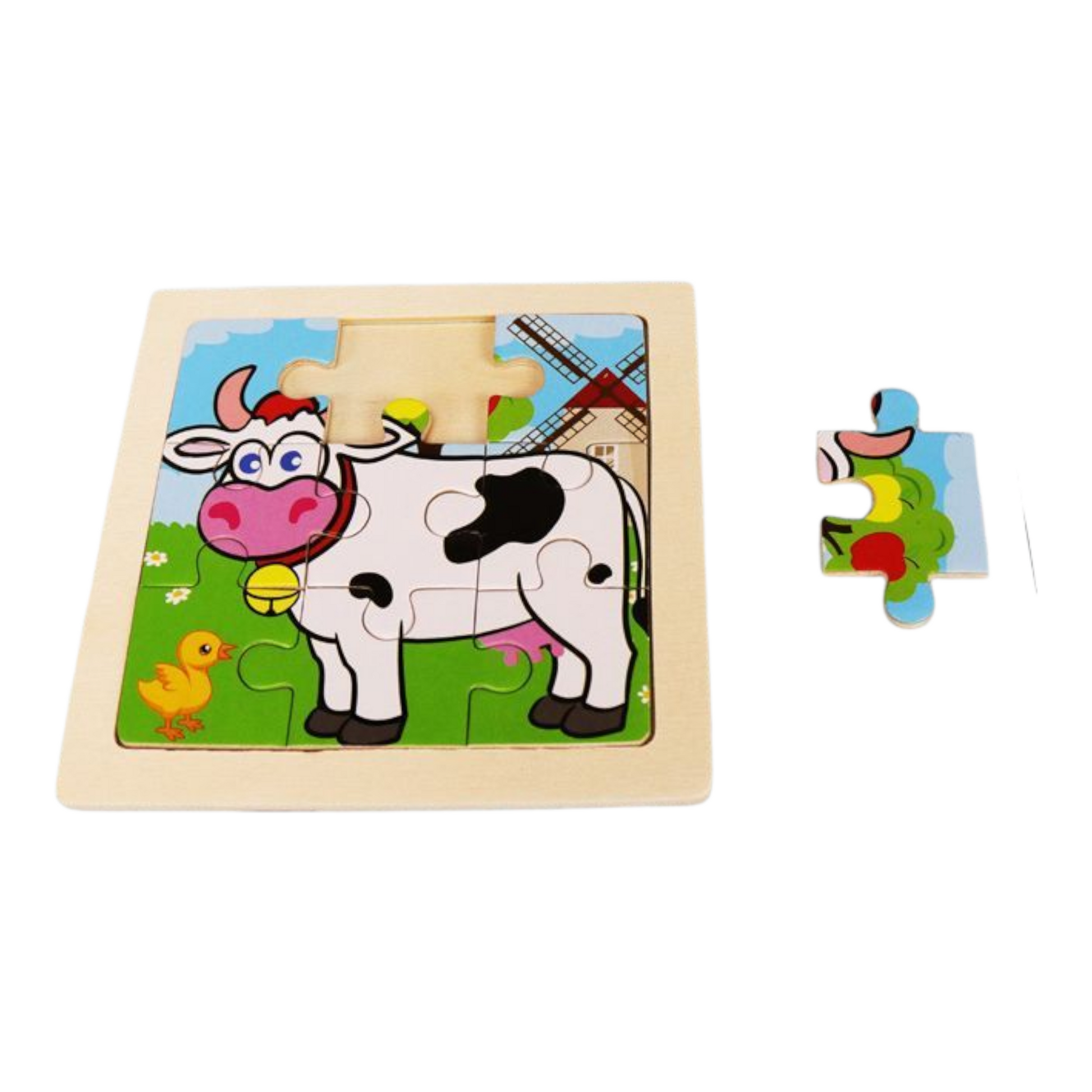 3D Wooden Animal Vehicle Puzzle – 9-Piece Educational Toy for Toddlers Little Kids Greater Toys Store