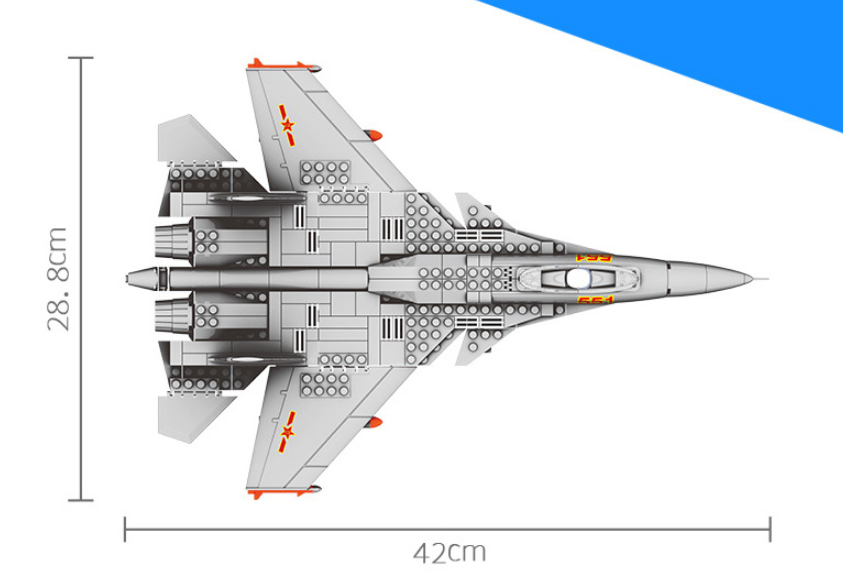 Fighter Jet Building Blocks – J-15, WZ-10, J-20, F-15 Airplane & Helicopter Aircrafts Model Kit