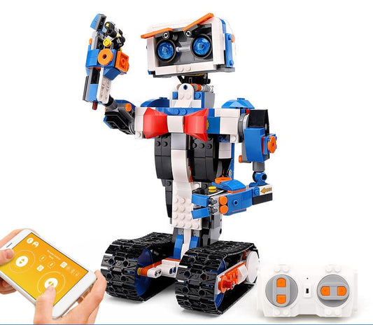 Interactive STEM Programmable Remote Control Robot Building Blocks Learning Kit