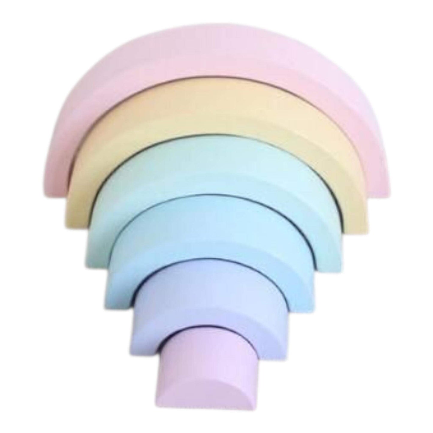 Colored rainbow-shaped objects on a white background—Greater Toys Store