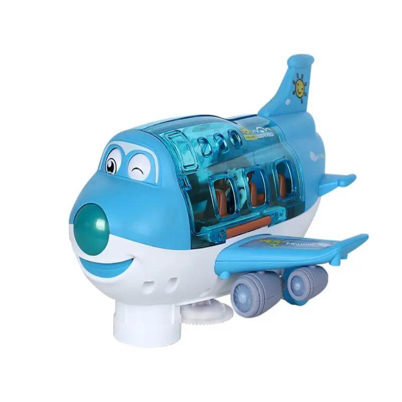 Toy airplane with a smiling face on a white background-Greater Toys Store