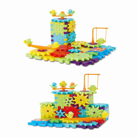 Electric Gears STEM Building Set 3D Brick Blocks Toy for Kids Learning