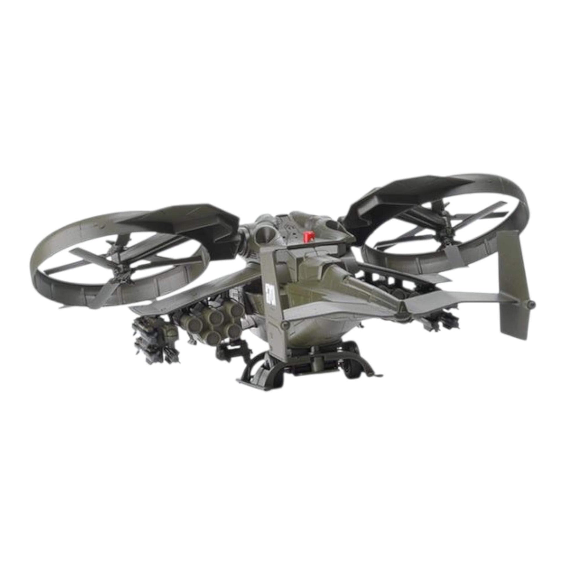 Green fighter aircraft with propellers on a white background - Greater Toys Store
