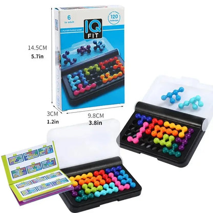 120 Challenges 2D & 3D Puzzle Board IQ Smart Game for All Ages