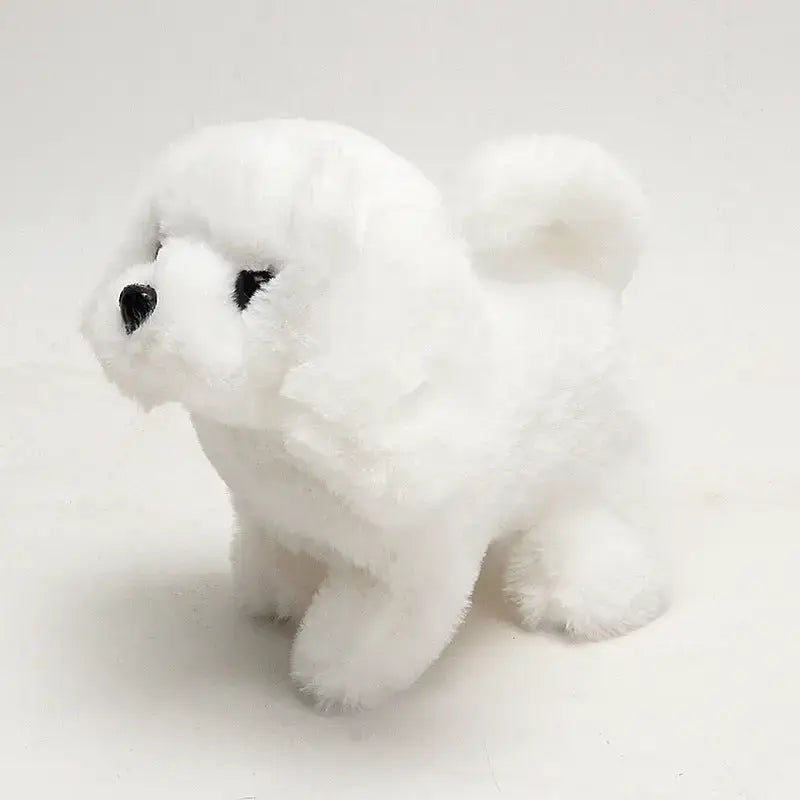 White plush dog toy resembling on a white background—Greater Toys Store