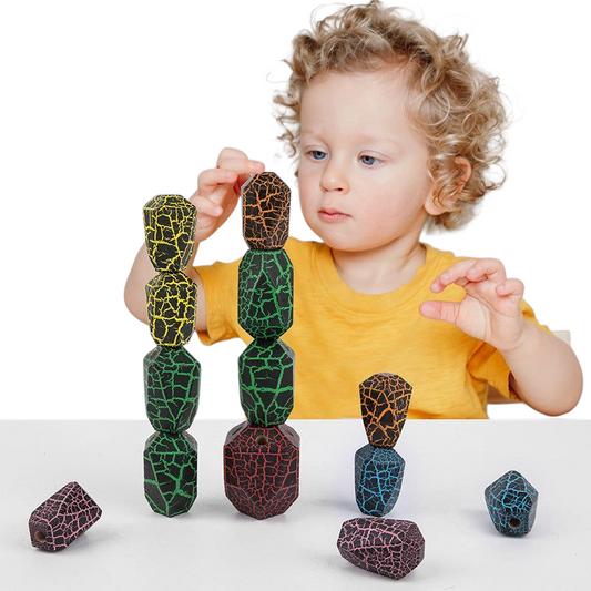Wooden Cactus Stacking Toy Educational Building Blocks for Kids