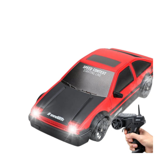 2.4G Drift 4WD RC Toy Car For Children With Remote GTR Model AE86 racing with remote and drifting action on track